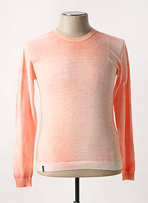 Pull stretch manches longues orange AROVESCIO homme