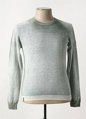Pull stretch manches longues vert AROVESCIO homme