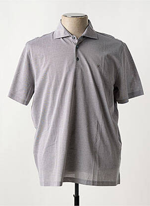 Polo tissage chiné manches courtes gris FERRANTE homme