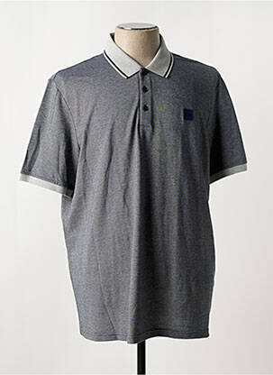 Polo tissage chiné manches courtes gris HUGO BOSS homme