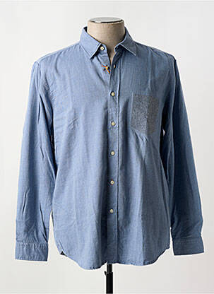 Chemise manches longues bleu HUGO BOSS pour homme