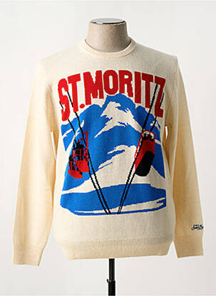 Pull beige MC2 SAINT BARTH pour homme