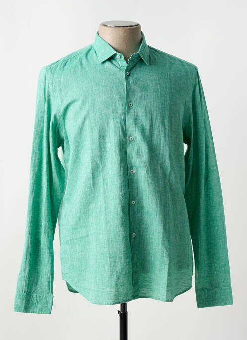 Chemise manches longues coupe cintrée vert MANUEL RITZ homme