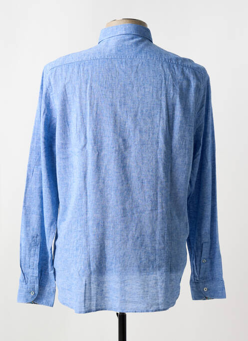 Chemise manches longues coupe cintrée bleu MANUEL RITZ homme