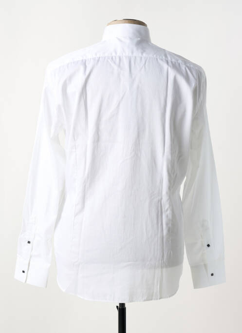 Chemise manches longues tissage popeline blanc KARL LAGERFELD homme