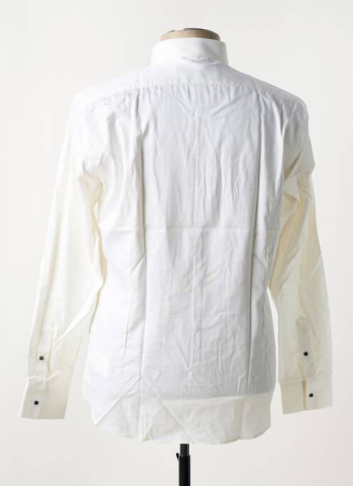 Chemise manches longues tissage popeline beige KARL LAGERFELD homme