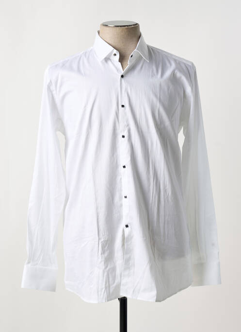Chemise manches longues tissage popeline blanc KARL LAGERFELD homme