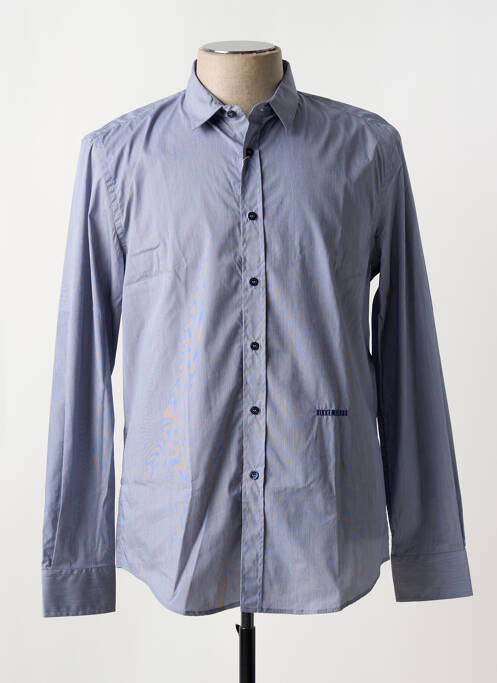 Chemise manches longues coupe cintrée bleu BIKKEMBERGS homme