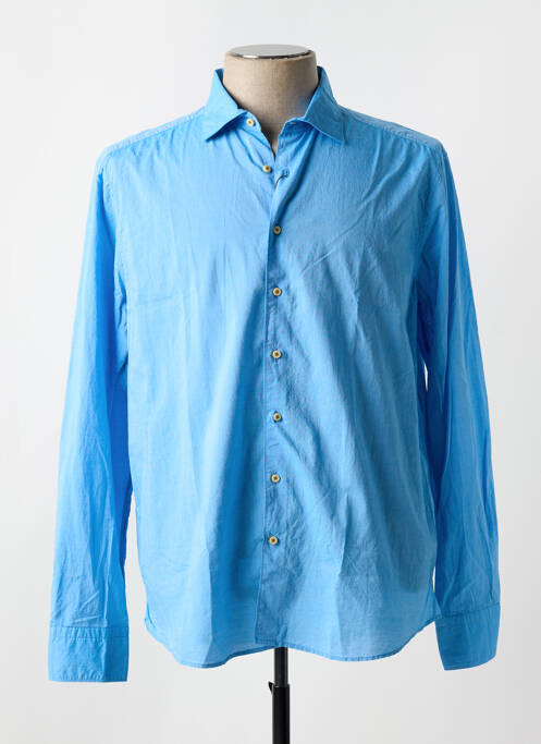 Chemise manches longues coupe cintrée bleu STENSTRÔMS homme