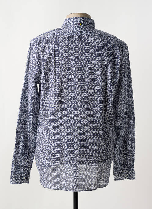 Chemise manches longues imprimé fantaisie bleu MANUEL RITZ homme