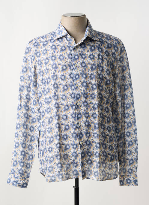 Chemise manches longues coupe cintrée bleu MANUEL RITZ homme