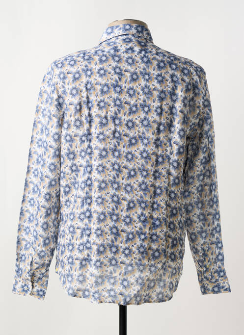 Chemise manches longues coupe cintrée bleu MANUEL RITZ homme