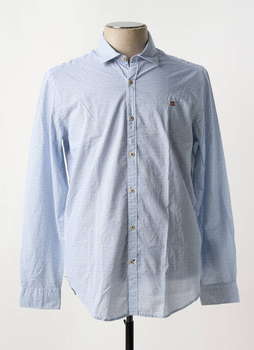 Chemise manches longues coupe cintrée bleu NAPAPIJRI homme