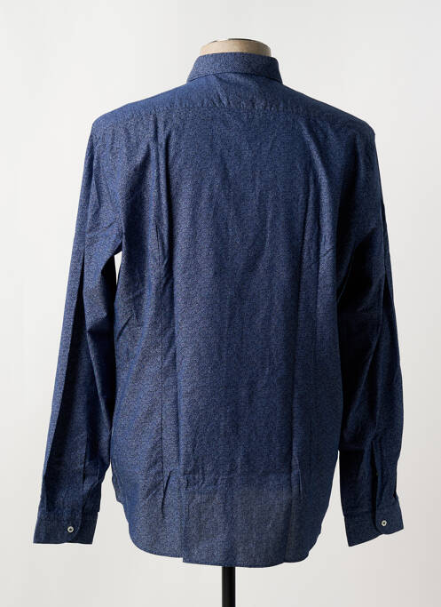Chemise manches longues coupe cintrée bleu MANUEL RITZ homme