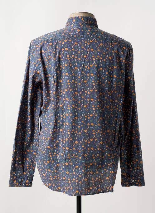 Chemise manches longues coupe cintrée bleu MANUEL RITZ homme