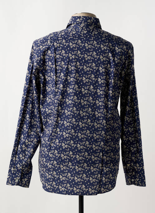 Chemise manches longues coupe cintrée bleu MANUEL RITZ homme