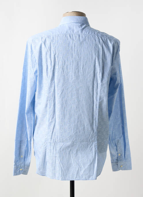 Chemise manches longues coupe cintrée bleu MANUEL RITZ homme
