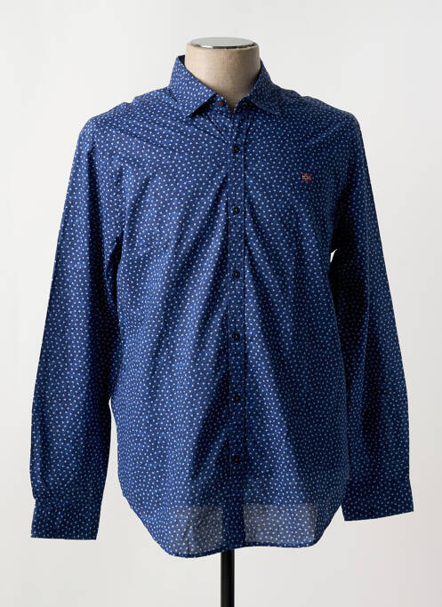 Chemise manches longues imprimé fantaisie bleu NAPAPIJRI homme