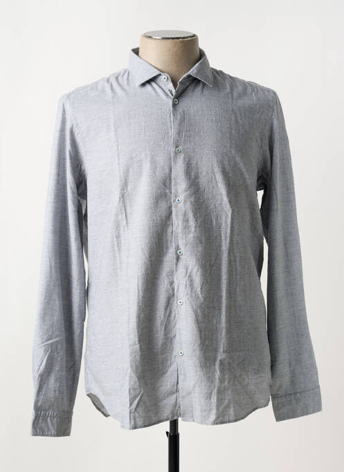 Chemise manches longues coupe cintrée gris MANUEL RITZ homme