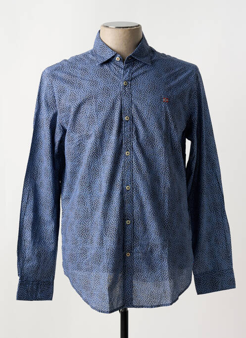 Chemise manches longues imprimé fantaisie bleu NAPAPIJRI homme