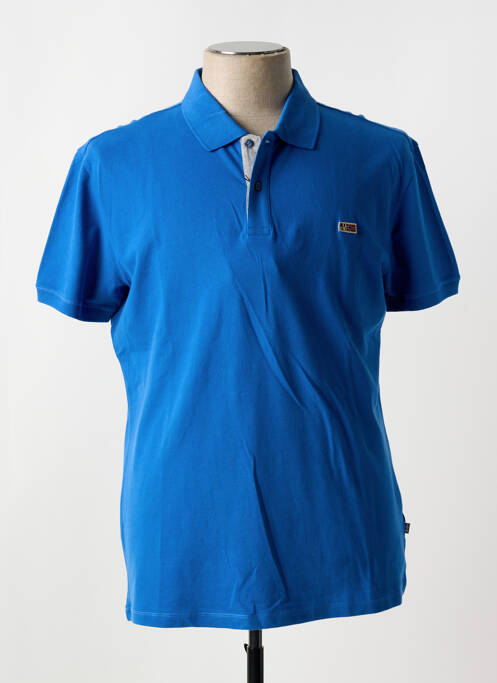 Polo stretch manches courtes bleu NAPAPIJRI homme
