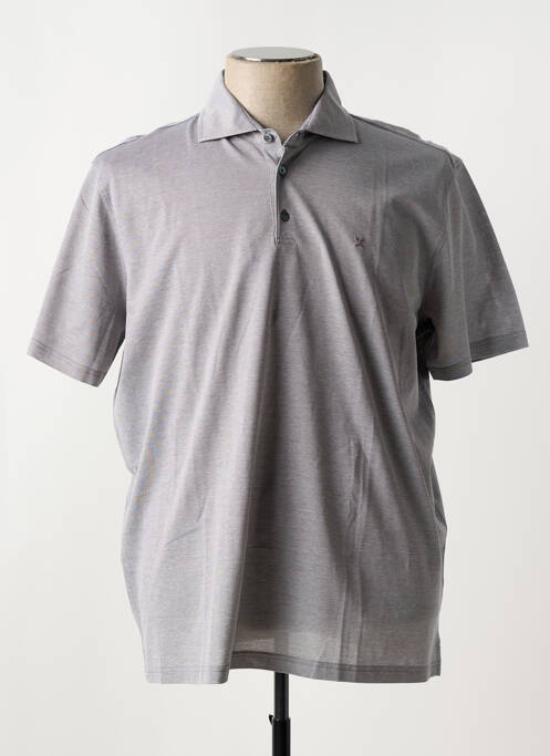 Polo tissage chiné manches courtes gris FERRANTE homme