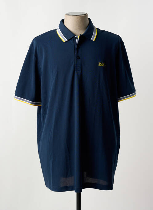 Polo stretch manches courtes bleu HUGO BOSS homme