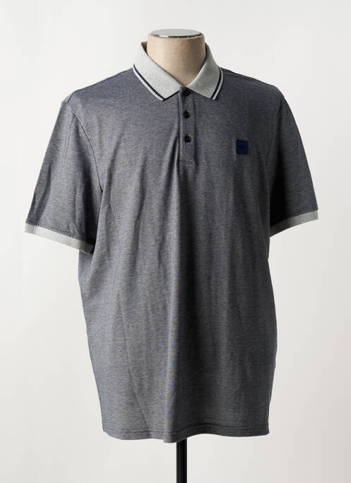 Polo tissage chiné manches courtes gris HUGO BOSS homme