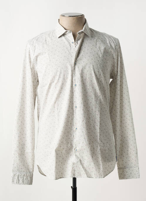 Chemise manches longues beige MANUEL RITZ pour homme