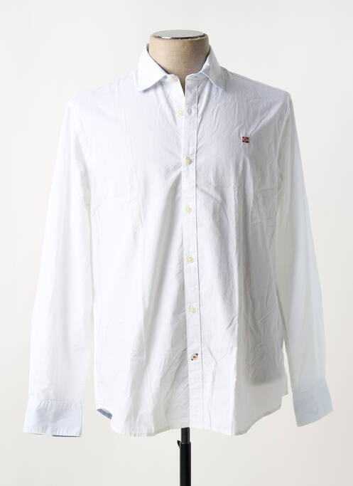 Chemise manches longues blanc NAPAPIJRI pour homme