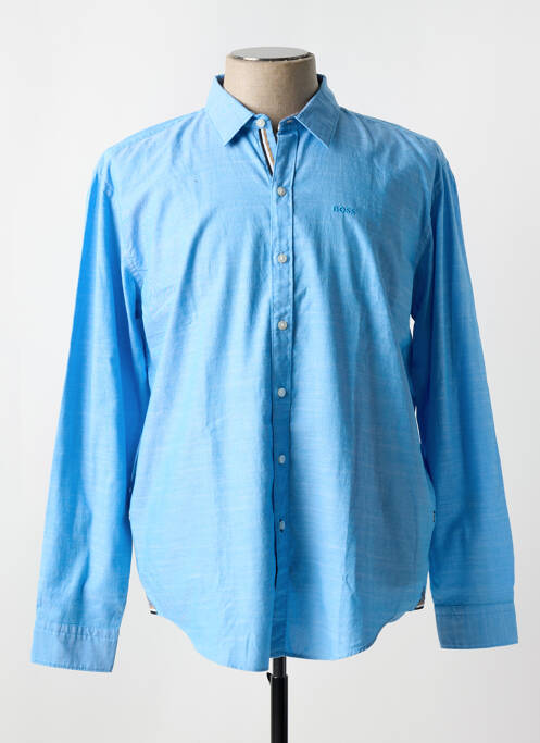 Chemise manches longues bleu HUGO BOSS pour homme