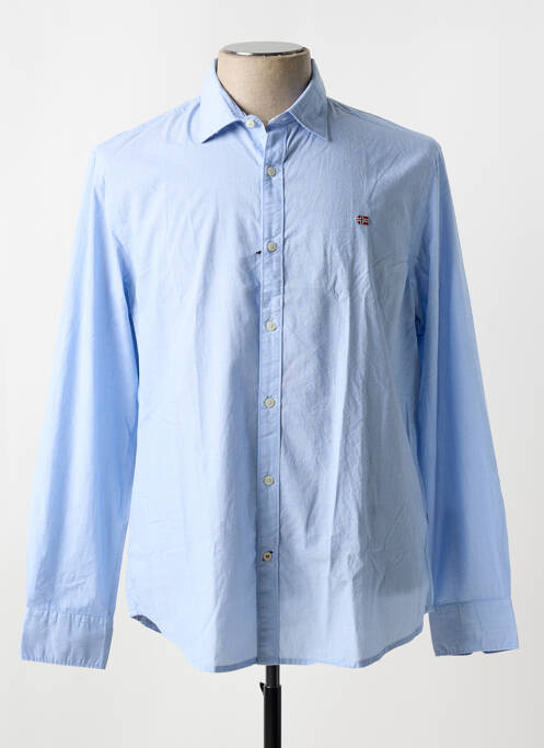 Chemise manches longues bleu NAPAPIJRI pour homme