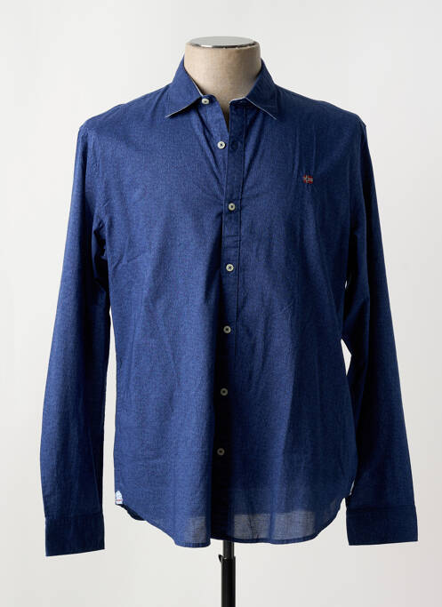 Chemise manches longues bleu NAPAPIJRI pour homme