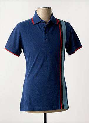 Polo fermeture boutonnée sur le devant manches courtes bleu VERSACE JEANS COUTURE femme