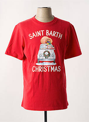T-shirt coupe droite manches courtes rouge MC2 SAINT BARTH homme