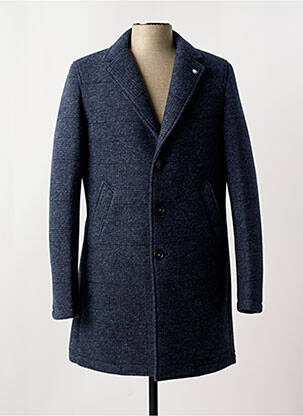 Manteau long coupe droite sans capuche gris MANUEL RITZ homme