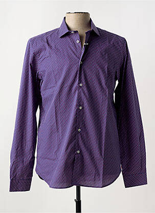 Chemise manches longues imprimé fantaisie bleu MANUEL RITZ homme