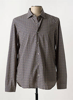 Chemise manches longues imprimé fantaisie bleu MANUEL RITZ homme