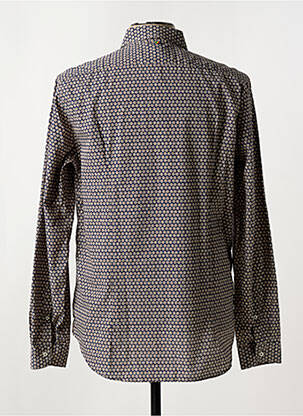 Chemise manches longues imprimé fantaisie bleu MANUEL RITZ homme