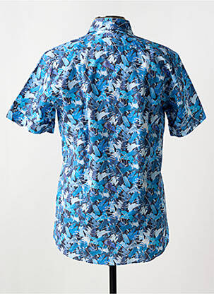 Chemise manches courtes imprimé fantaisie bleu KARL LAGERFELD homme
