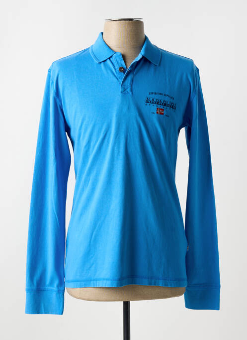 Polo manches longues manches longues bleu NAPAPIJRI homme