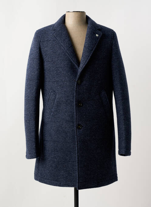 Manteau long coupe droite sans capuche gris MANUEL RITZ homme