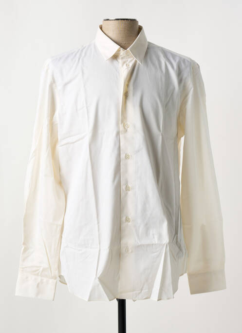 Chemise manches longues coupe droite beige ARMANI homme