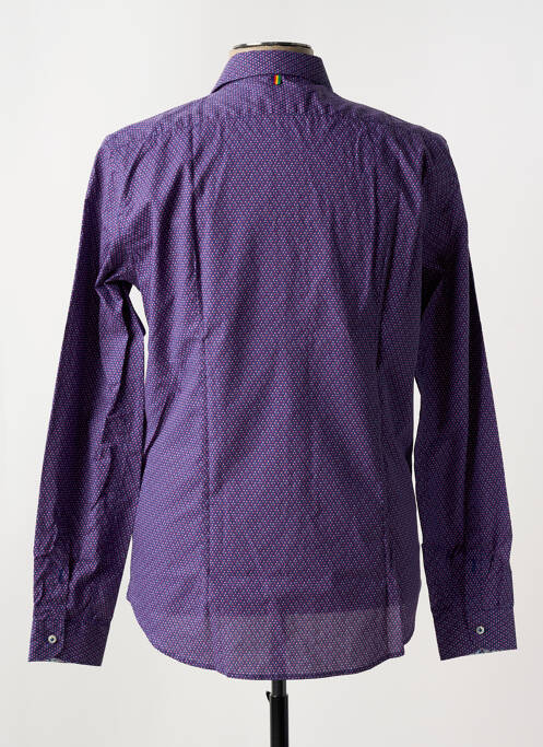 Chemise manches longues imprimé fantaisie bleu MANUEL RITZ homme