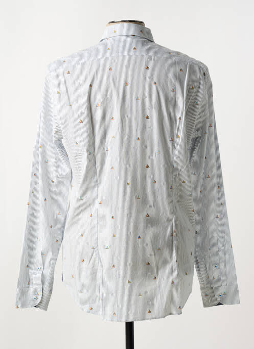 Chemise manches longues imprimé fantaisie blanc MANUEL RITZ homme