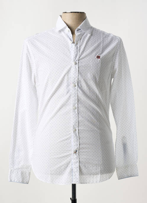 Chemise manches longues blanc NAPAPIJRI pour homme