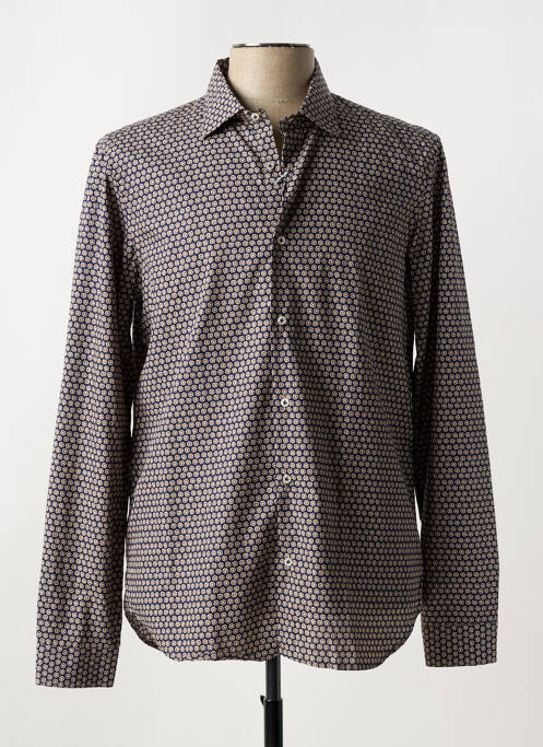 Chemise manches longues bleu MANUEL RITZ pour homme