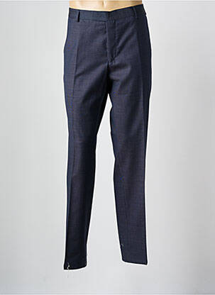 Pantalon droit fermeture zippée sous rabat avec crochet taille normale bleu KARL LAGERFELD homme