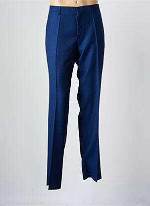 Pantalon droit fermeture zippée sous rabat avec crochet taille normale bleu HUGO BOSS homme