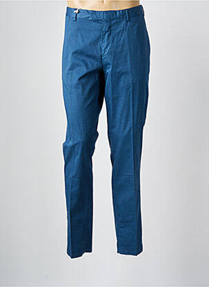 Pantalon chino tissage popeline taille normale bleu DEVORE homme